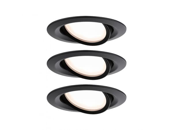 Paulmann 930.80, Nedtryckbar spotlight, Glödlampan/-lamporna kan inte bytas ut, LED, 6 W, 2700 K, Svart