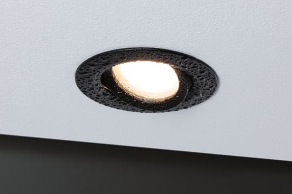 Paulmann NOVA PLUS COIN LED DIM innfelt armatur, vippbar 3x6W 470lm 93mm 2700K IP65 230V svart