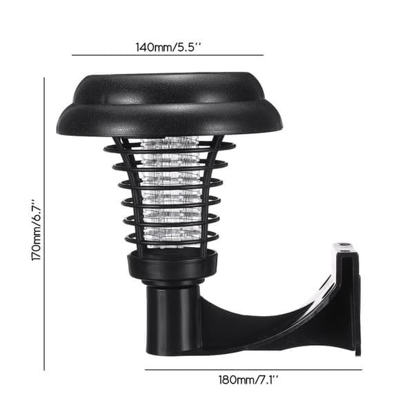 Udendørs Solar Mosquito Killer Lampe Elektrisk Bug Zapper Vandtæt Insektfælde Anti Myg Lys Haveplæne Myggefælde