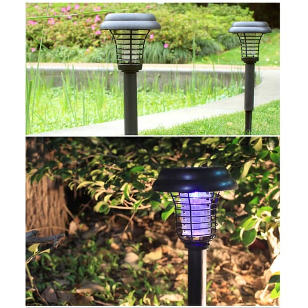 Udendørs Solar Mosquito Killer Lampe Elektrisk Bug Zapper Vandtæt Insektfælde Anti Myg Lys Haveplæne Myggefælde