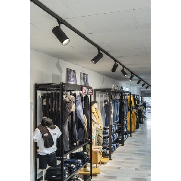 SLV 3~ NUMINOS PHASE L, Spotlight på skinne, 1 ampuller, 3000 K, 2400 lm, 220-240 V, Sort