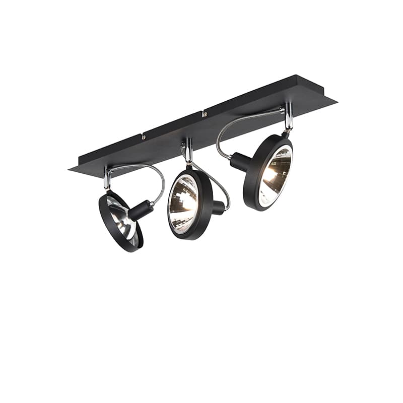 Design spot black 3-light justerbar - Nox