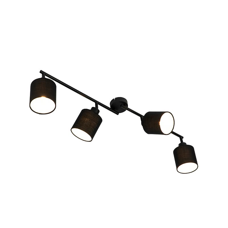 Modern taklampa svart 89,5 cm 4-ljus justerbar - Hetta