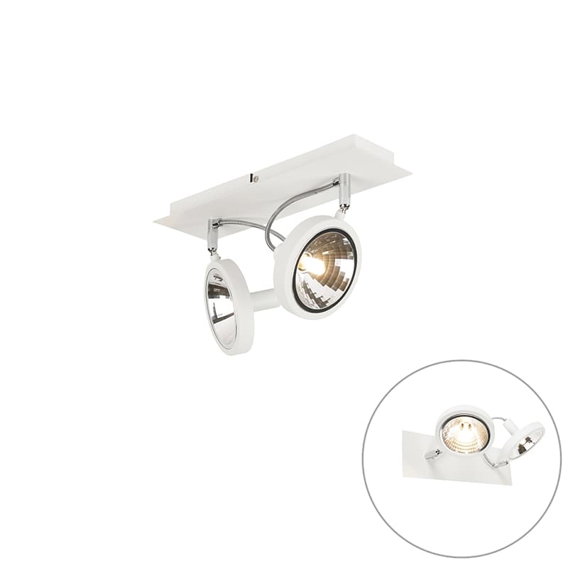 Designfläckvit 2-ljusjusterbar - Nox