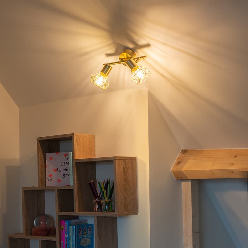 Art deco spot messing roterbar och lutbar - Mosh 2