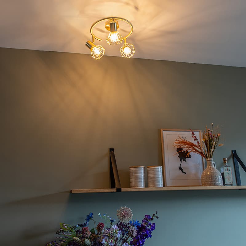 Art deco spot messing roterbar och lutbar - Mosh 3