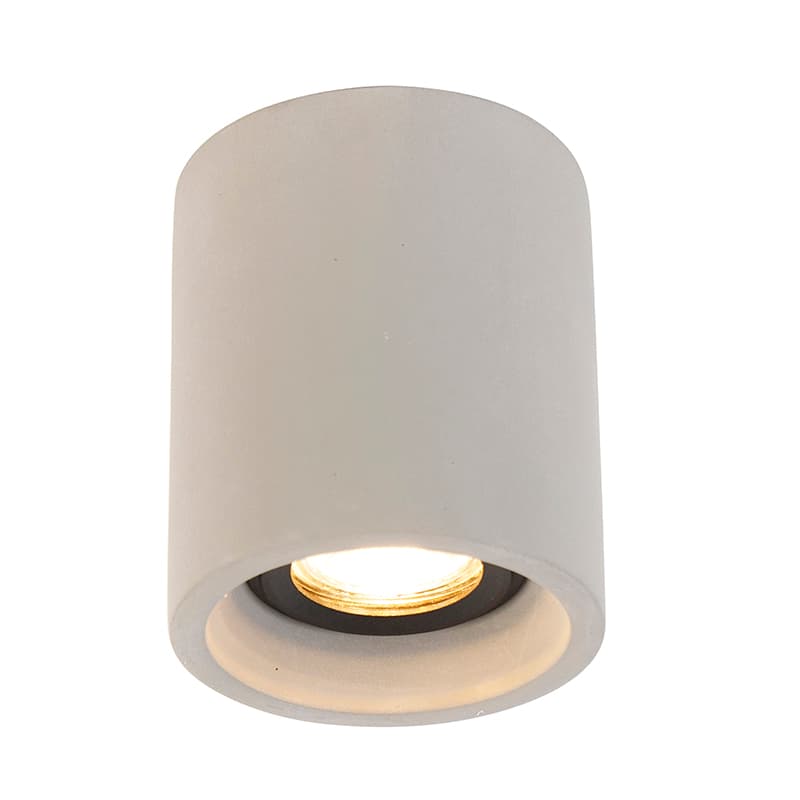 Vägglampa 'Deep' Lantlig grå/sten/betong - Passande för LED / Inomhus