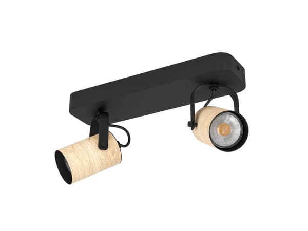 EGLO CAYUCA SPOT GU10 2X250LM SORT/BRUN