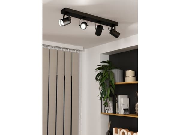 EGLO Sorego, Overflateegnet, GU10, 4 ampuller, LED, 250 lm, Sort