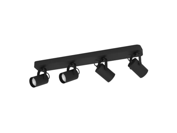 EGLO Sorego, Overflateegnet, GU10, 4 ampuller, LED, 250 lm, Sort Sort
