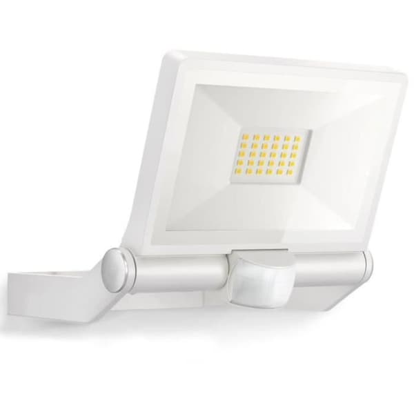 STEINEL - Utomhusstrålkastare med sensor - XLED One S 18.6W 3000K IP44 - Vit