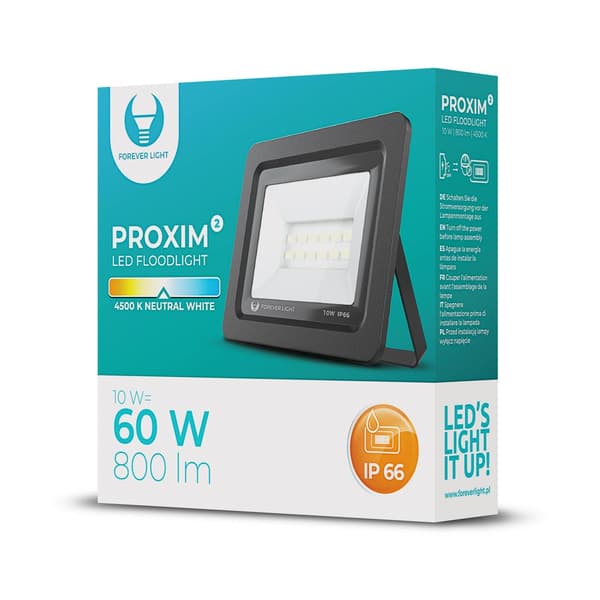 LED-teräksinen kohdevalo / Valonheitin, 10w (60w) Ulkokäyttöön hyväksytty