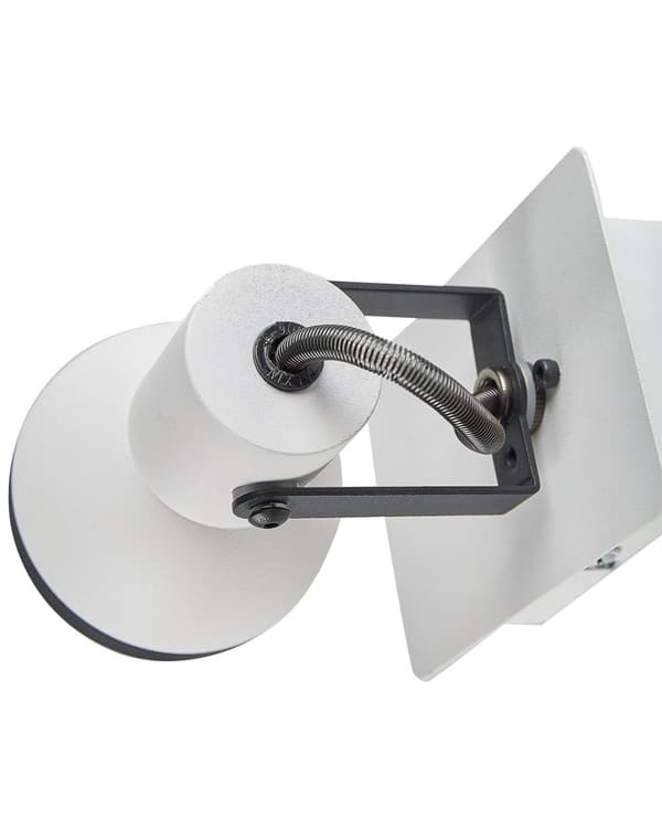 Væglamper hvid og sort metal sæt med 2 ø 7 cm 1-lys justerbar swingarm klokkeformet skærm Spotlight design moderne indendørs indretning
