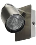 Miniatyrbild 6 av 7: Set med 2 vägglampor Silver Metall Konformad Spotlight Design