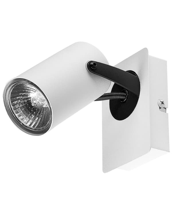 Sæt med 2 væglamper Hvid Metal Justerbar Arm Industrial