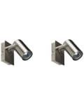Miniatyrbillede 1 af 7: Sæt med 2 væglamper Sølv Metal Justerbar Arm Industrial