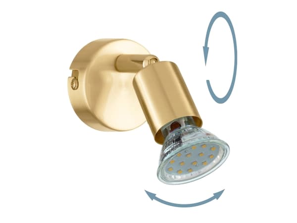 EGLO BUZZ LED-strålkastare i borstad mässing