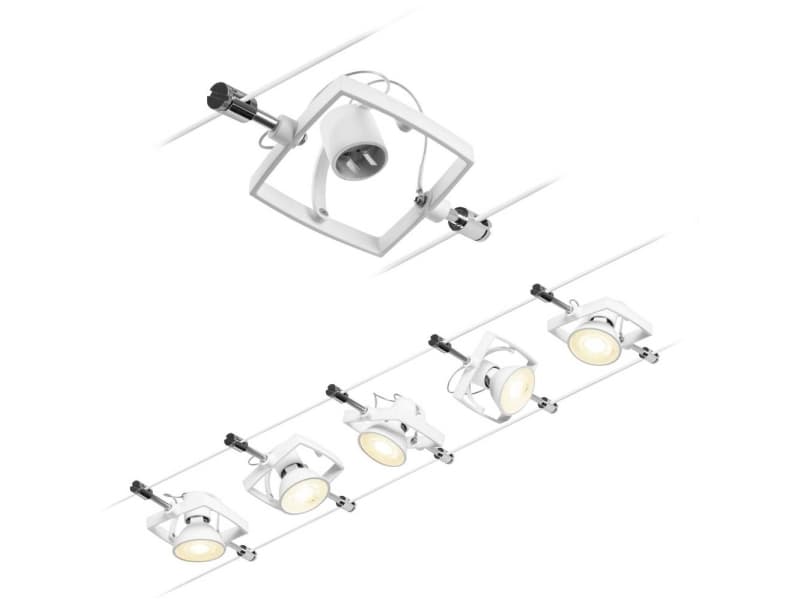 Paulmann 94432, Skinnebelysningsspot, GU5.3, 230 V, Krom, Hvid