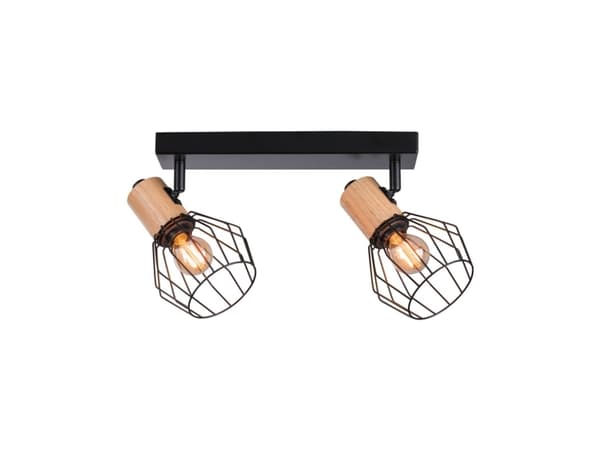 Paulmann taklampe Lanka taklampe maks. 2x20W E14 230V sort/tre