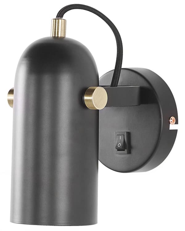 Vägglampa Svart Metall 17 cm Spotlights Justerbar Lampskärm Industriell Stil Lampa För Sovrum Vardagsrum