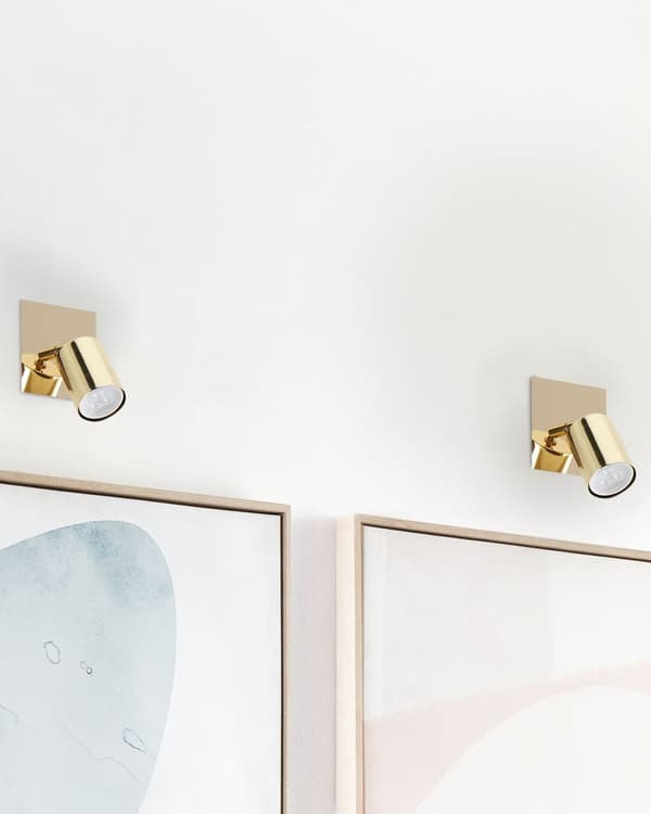 Sett med 2 vegglamper Gull Metall Justerbart lys Glam Minimalistisk design Soveromsbelysning