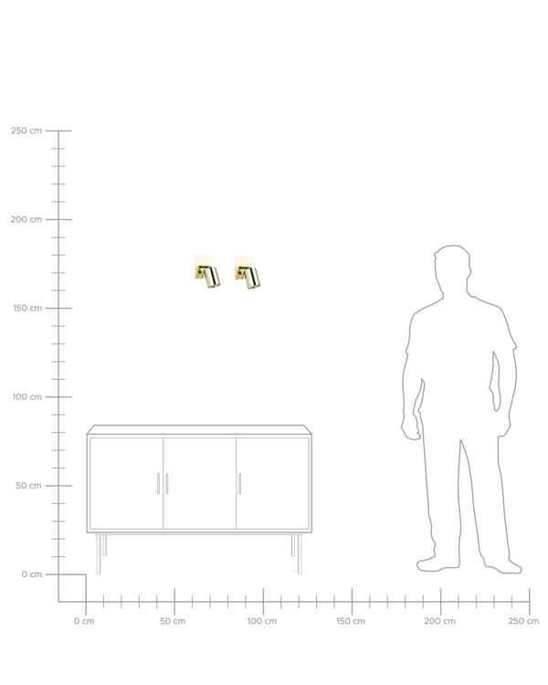 Sett med 2 vegglamper Gull Metall Justerbart lys Glam Minimalistisk design Soveromsbelysning