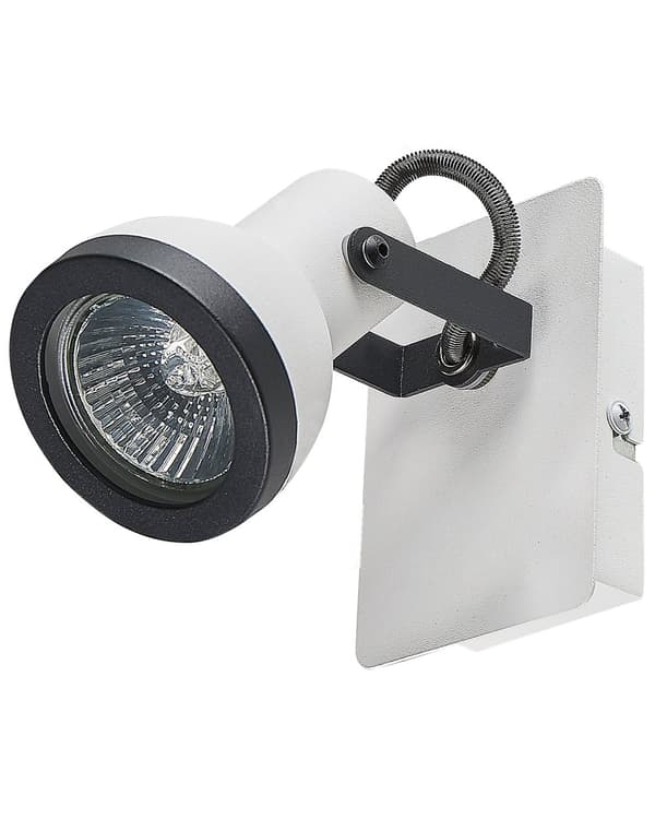 Sett med 2 vegglamper Svart Hvit Metall Spotlight 1 lys Justerbar svingarm Moderne