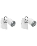 Miniatyrbilde 1 av 7: Sett med 2 vegglamper Hvit Metall ø 50 cm Svingarm Kjegleformet Spotlys Moderne