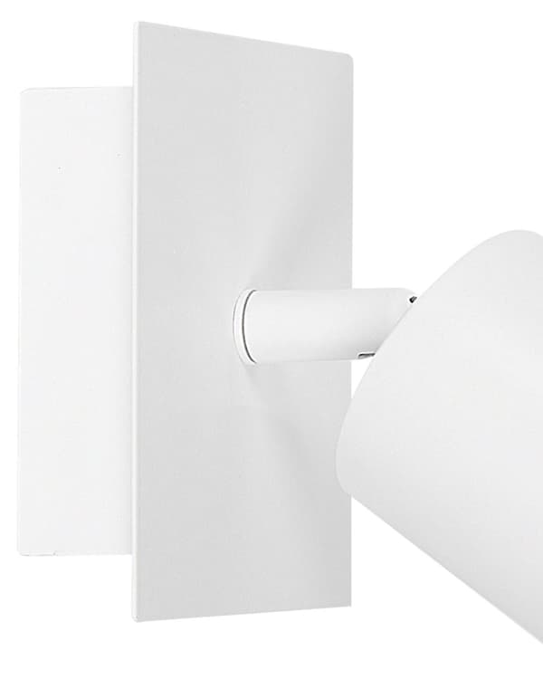 Sett med 2 vegglamper Hvit Metall Justerbar skjerm Glam Minimalistisk design Soveromsbelysning