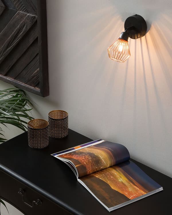 Sett med 2 vegglamper Kobber Metall Justerbar Industrielt Design