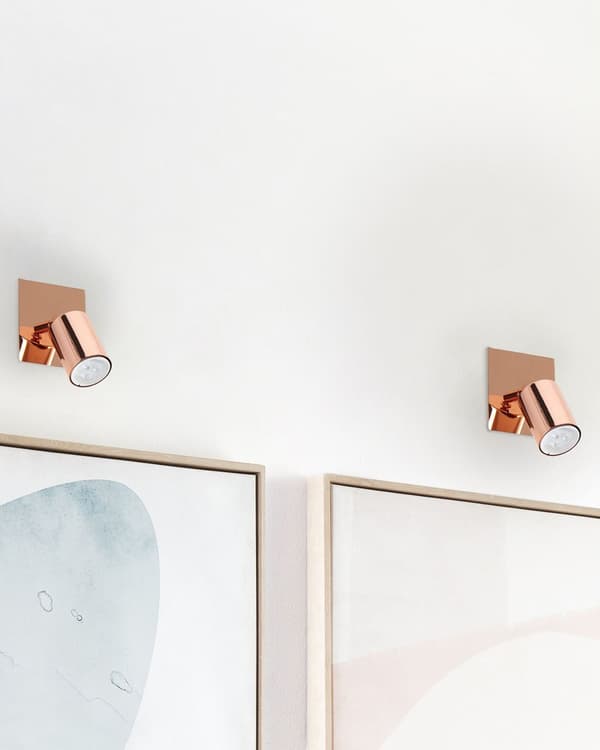 Sett med 2 vegglamper Kobber Metall Justerbar Glamourøst design