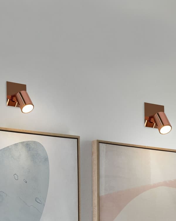 Sett med 2 vegglamper Kobber Metall Justerbar Glamourøst design