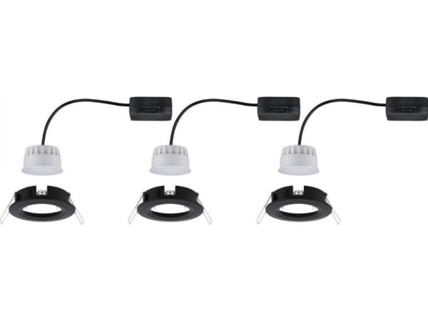 Paulmann 94474, Nedtryckbar spotlight, 1 lampor, LED, 10 W, 2700 K, Svart