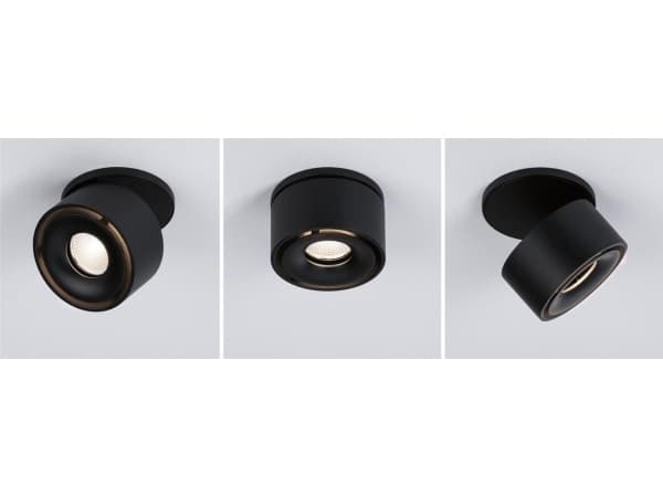 Paulmann Spircle, Utanpåliggande spotlight, 1 lampor, LED, 3000 K, 530 LM, Svart