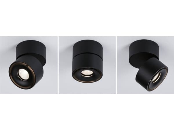 Taklampe Paulmann Takarmatur Spircle 8W 36st. 3000K 230/40V Schwarz matt/Alu