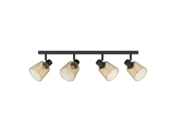 EGLO COSLADA spotskinne i sort og messing, 4L