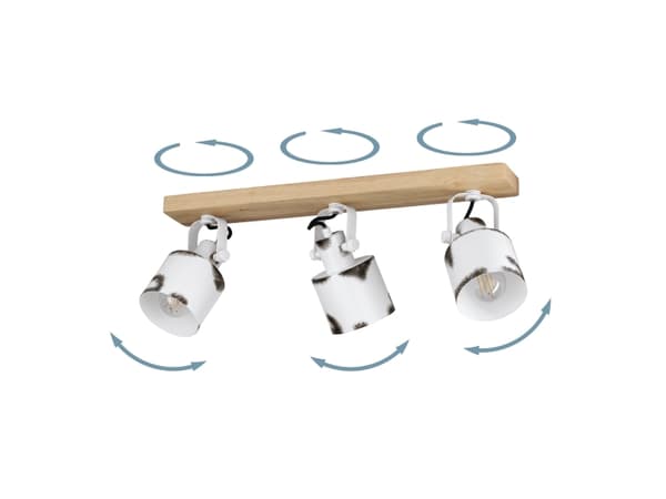 EGLO KILBURN SPOTSKINNE 3XE27 NATUR/HVID-NATUR FSC