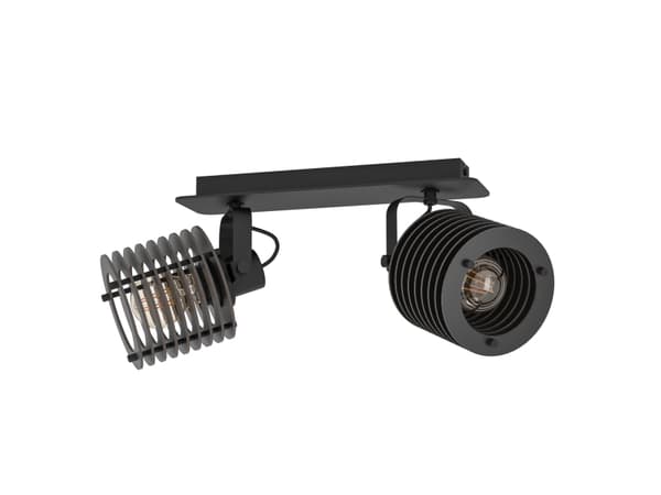 EGLO SEGOVIA SPOTSKINNE 2XE27 SORT/NATUR
