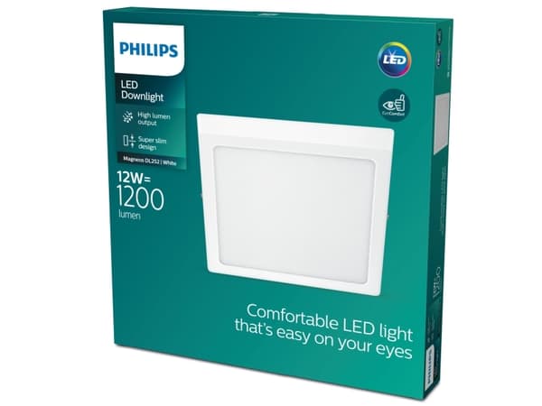 Philips Toiminnollinen Alasvalaisin, Pinta-asennettavat spottivalot, Ei vaihdettavissa oleva hehkulamppu, LED, 2700 K, 1200 lm, Valkoinen