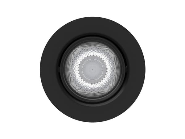 Philips Funksjonell Innfelt Planet-lampe, Innsunket spotlight, Ikke-utskiftbare pærer, LED, 2700 K, 500 lm, Sort