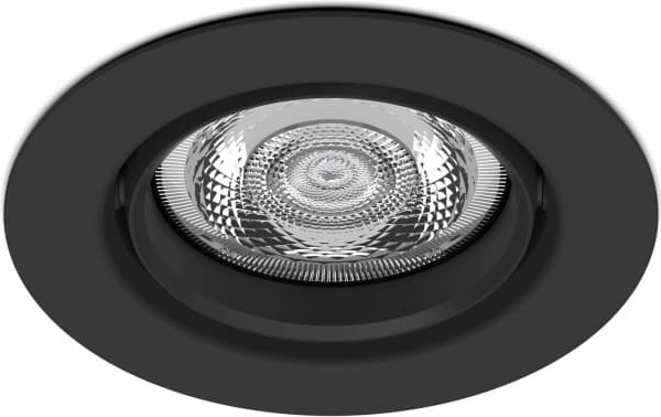 Philips Funksjonell Innfelt Planet-lampe, Innsunket spotlight, Ikke-utskiftbare pærer, LED, 2700 K, 500 lm, Sort