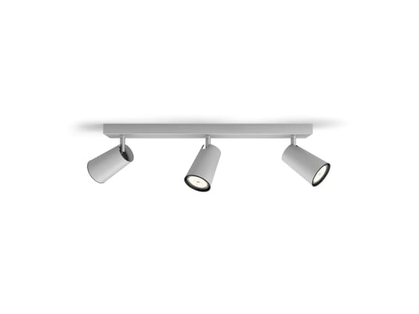 Philips myLiving Paisley tak-/veggspotlight x 3, overflatespotlight, GU10, 3 pære(r), LED, 220-240 V, aluminium Aluminium