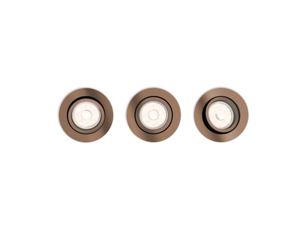 Philips Donegal innebygd spot, innebygd lysplate, GU10, LED, 500 lm, 220-240 V, kobberfarge