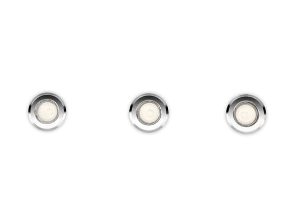 Philips Essentials Innfelt Enif-lampe, Innsunket spotlight, GU10, 1 ampuller, LED, 220-240 V, Kromfarget Kromfarget