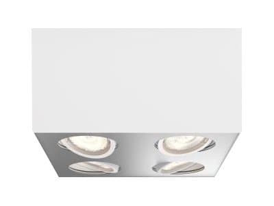 Philips WarmGlow LED Neljän spotin Box-spottivalaisin, Pinta-asennettavat spottivalot, Ei vaihdettavissa oleva hehkulamppu, 4 lamppu(a), LED, 18 W, 2