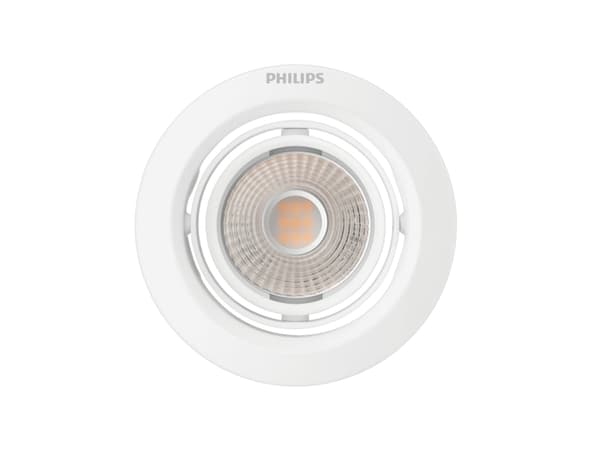 Philips Funktionell Pomeron infälld lampa, Nedtryckbar spotlight, Glödlampan/-lamporna kan inte bytas ut, 1 lampor, LED, 2700 K, Vit