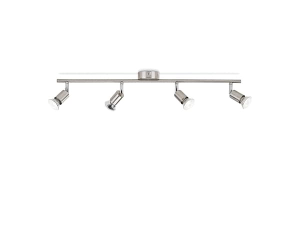 Philips myLiving Limbali-spotlys til tak/vegg, 4 stk., Spotlight på skinne, GU10, 4 ampuller, LED, 230 V, Kromfarget Kromfarget