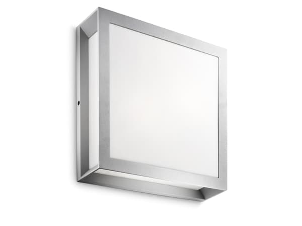 Philips EcoMoods Utendørs lysarmaturer, Vegglys, Grå, Aluminium, IP44, Hage, Terrasse, II