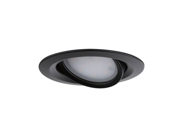 Paulmann Nova Plus, Innsunket spotlight, 1 ampuller, LED, 2700 K, 470 lm, Sort
