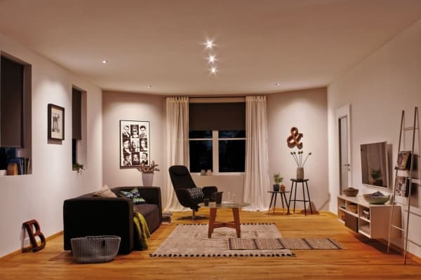 Paulmann Calla, Nedtryckbar spotlight, 1 lampor, LED, 6 W, 4000 K, Svart